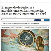 El mercado de fusiones y adquisiciones en Latinoamrica crece un 222% interanual en abril